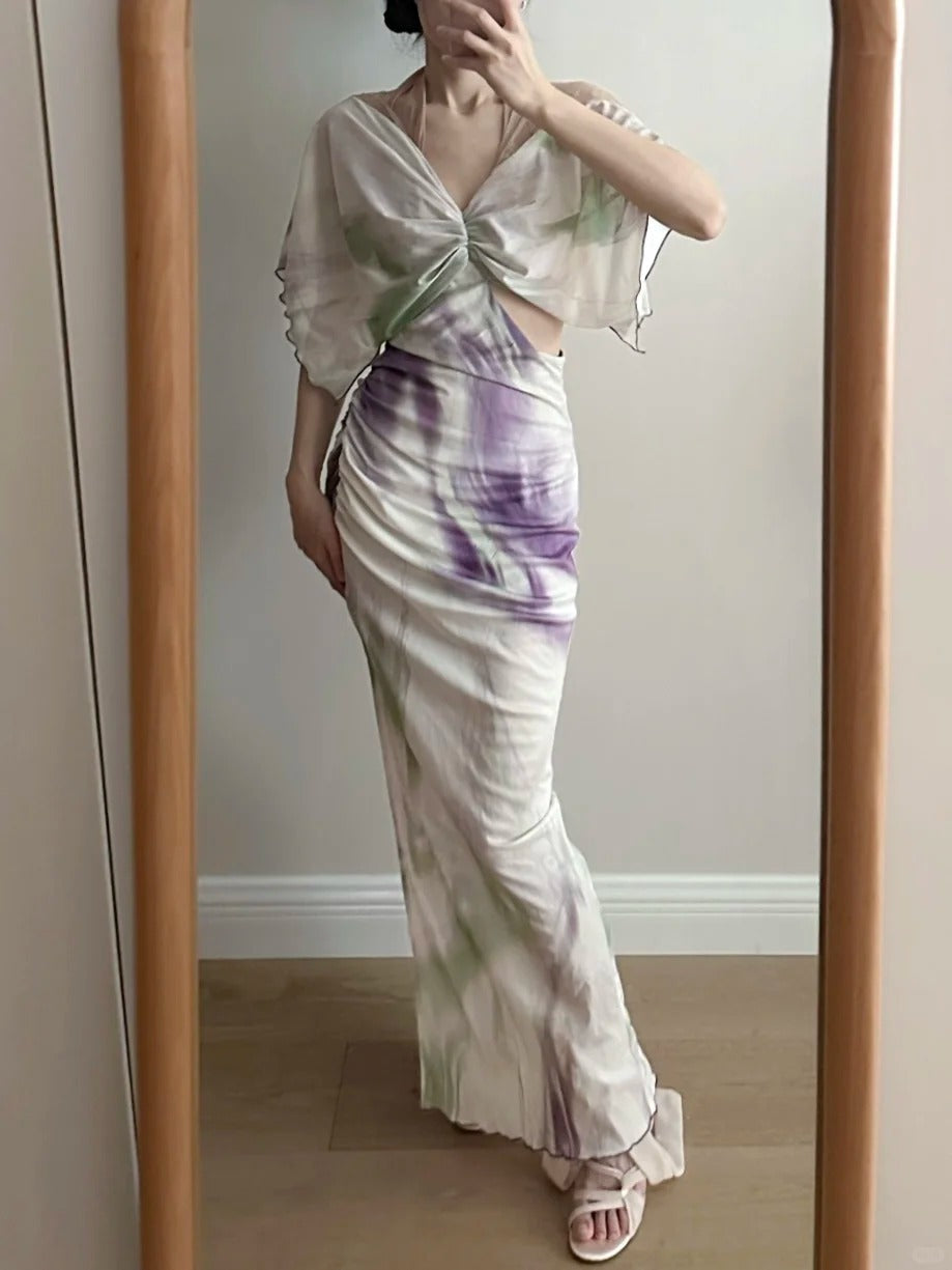 Chic Mermaid Chiffon Long Classy Prom Dress