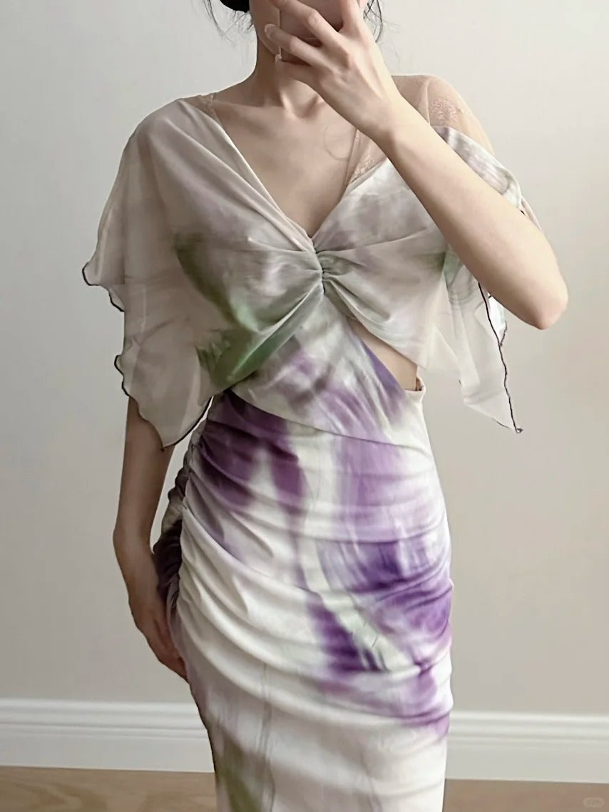 Chic Mermaid Chiffon Long Classy Prom Dress