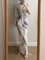 Chic Mermaid Chiffon Long Classy Prom Dress