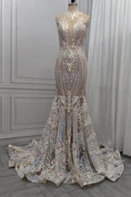 Chic Sequins Mermaid Prom Dresses Sparkle Evening Dresses On Sale