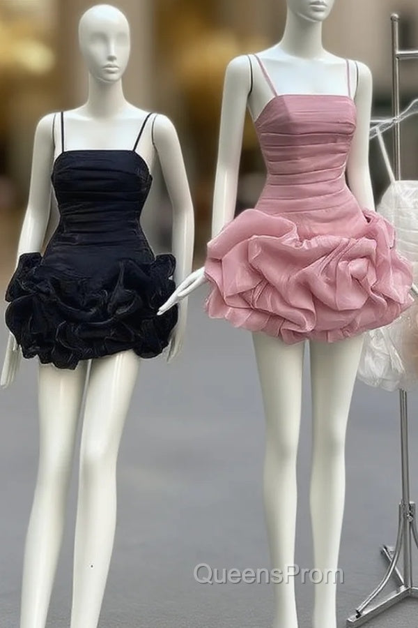 Chic Sheath Pink Organza Homecoming Dress 16Th Birthday Outfits Main image