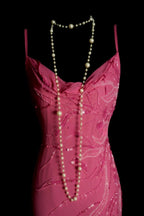 Chic Sheath Short Classy Prom Dress Chiffon Beaded Hot Pink Birthday Dress Sleeveless Classy Evening Dress