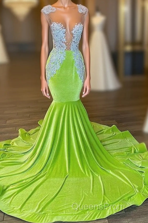 Chic Sleeveless Backless Mermaid Evening Prom Dress With Beading Main image