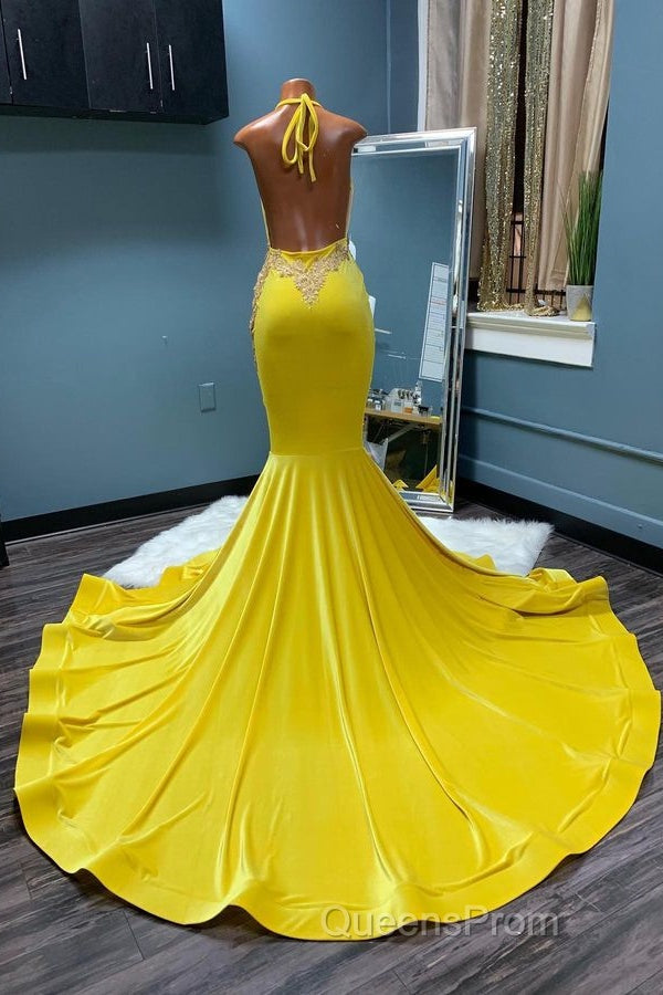 Chic Sleeveless Halter Backless Mermaid Evening Prom Dress Secondary image