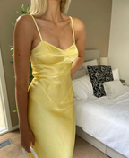 Elegant Yellow Sweetheart Long Classy Prom Dress