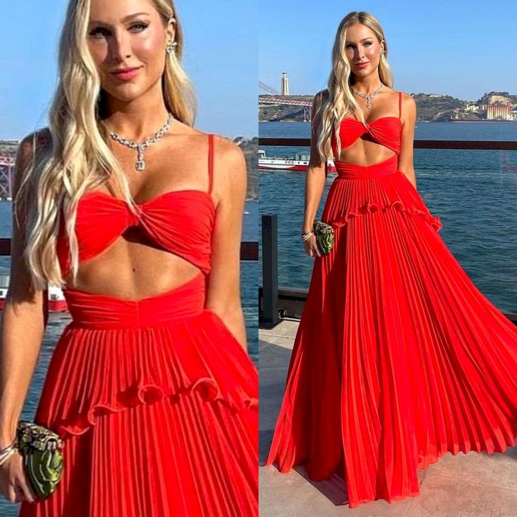 Chiffon Classy Prom Dress Spaghetti Strap Floor Length Sleeveless Classy Evening Dress Secondary image