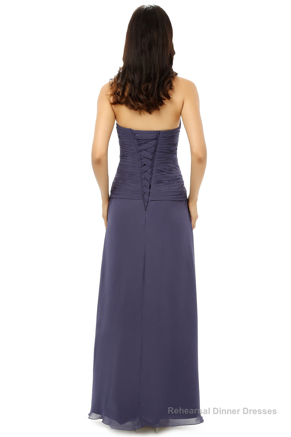 Chiffon Sweetheart Neck Long Bridesmaid Dresses