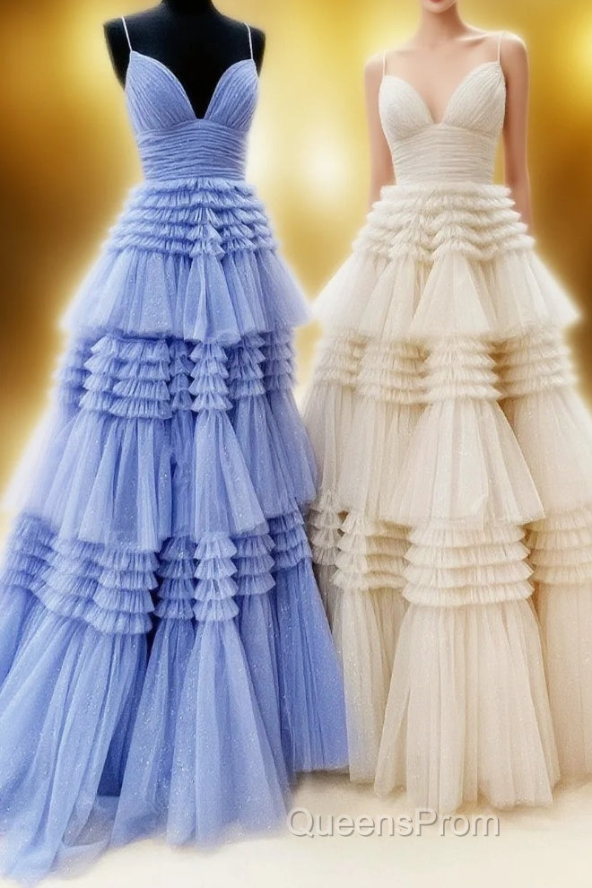 Princess Pink Tiered Layers Tulle Long Formal Gown Main image