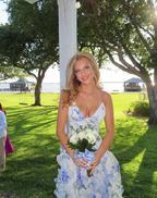 Classic Blue Floral Classy Prom Dress Long Classy Evening Gown
