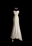 Classic Ivory Strapless Ruffled Satin Mermaid Long Classy Prom Dress