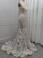 Classic Mermaid Lace Floor-Length Evening Prom Dress On Sale