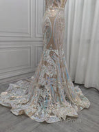 Classic Mermaid Lace Floor-Length Evening Prom Dress On Sale