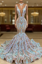 Classic Mermaid Lace Floor-Length Evening Prom Dress On Sale
