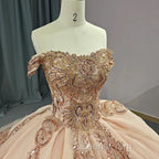 Classic Organza with Embroidery Cap Sleeve Sequined Quinceanera Dress