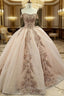 Classic Organza with Embroidery Cap Sleeve Sequined Quinceanera Dress