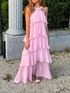 Classic Pink Classy Prom Dress Long Classy Prom Gown 22Th Birthday Outfit