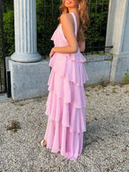 Classic Pink Classy Prom Dress Long Classy Prom Gown 22Th Birthday Outfit