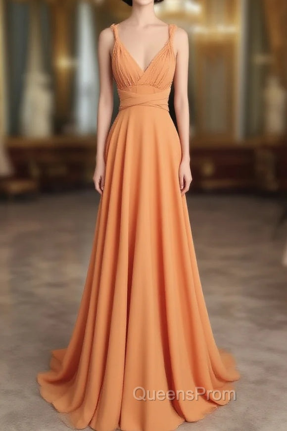 Classic Ruched V-Neck Jersey Sleeveless Bridesmaid Dress