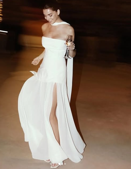 Classy A Line Strapless White Chiffon Long Classy Evening Dress Classy Prom Dress