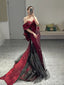 Classy Mermaid Off The Shoulder Burgundy Long Party Dress Sequin Classy Prom Dress