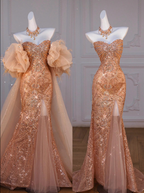 Classy Mermaid Off The Shoulder Slit Sequin Long Party Dress Classy Prom Dress