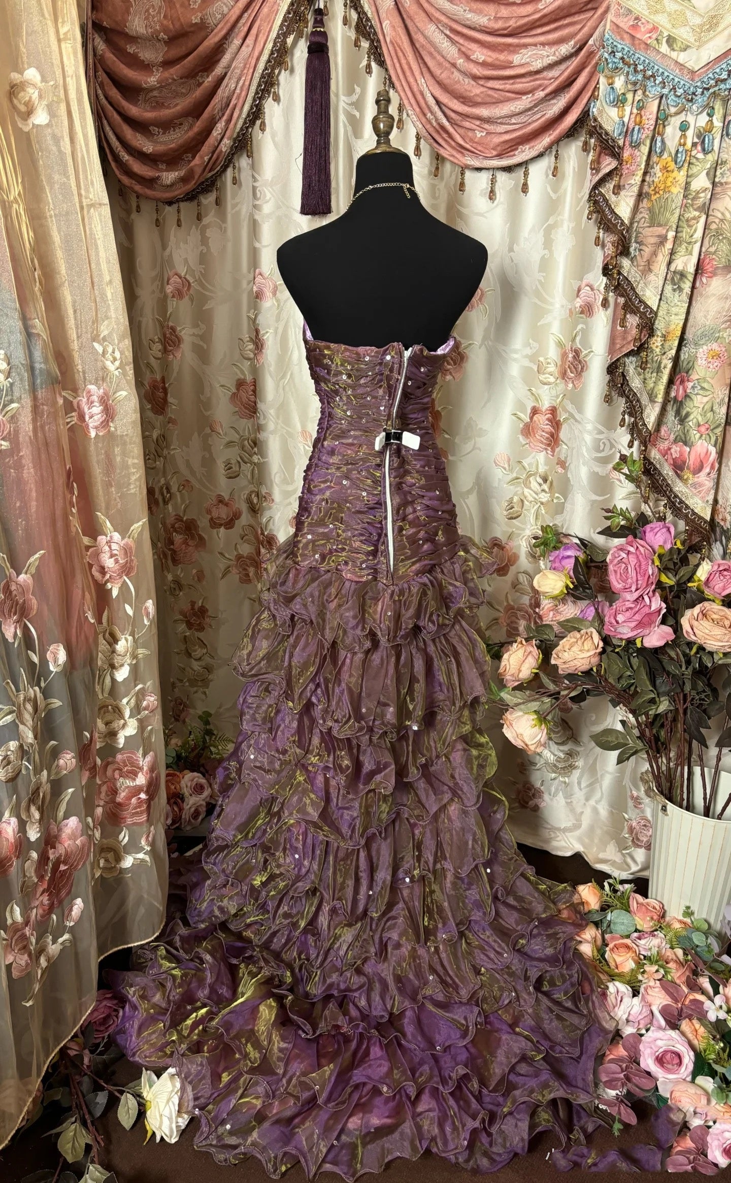Classy Mermaid Strapless Ruffles Long Classy Evening Dress Classy Prom Dress