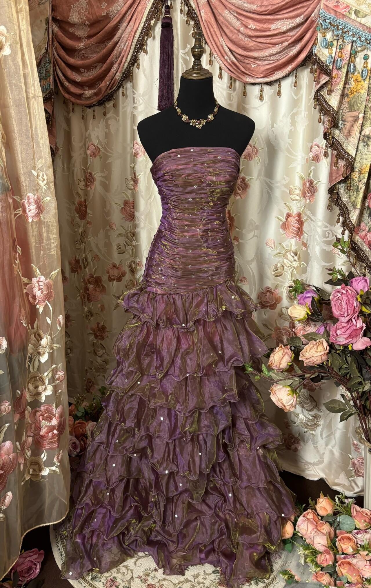 Classy Mermaid Strapless Ruffles Long Classy Evening Dress Classy Prom Dress