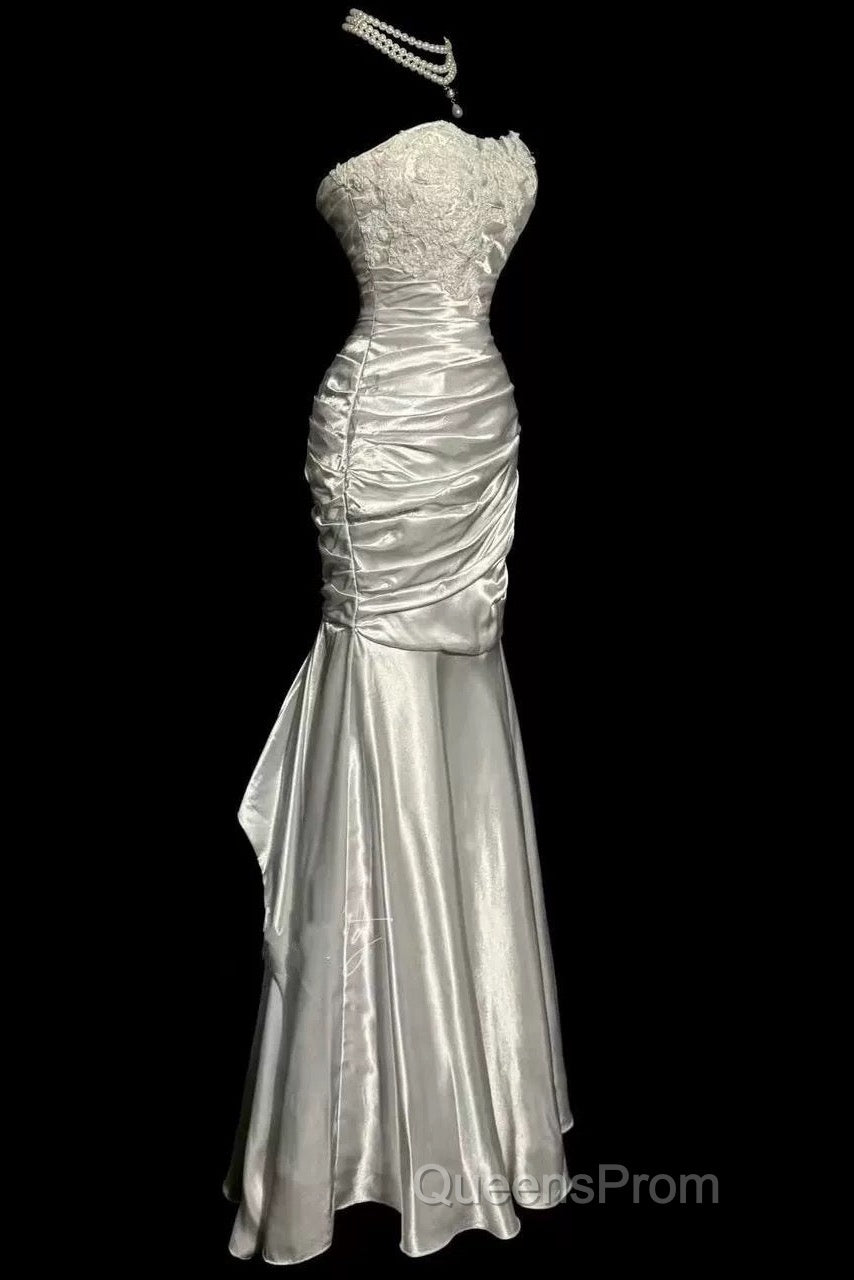 Classy Mermaid Sweetheart Lace Ivory Long Evening Gowns Evening Prom Dress Secondary image