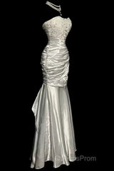 Classy Mermaid Sweetheart Lace Ivory Long Evening Gowns Evening Prom Dress