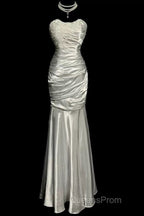Classy Mermaid Sweetheart Lace Ivory Long Evening Gowns Evening Prom Dress