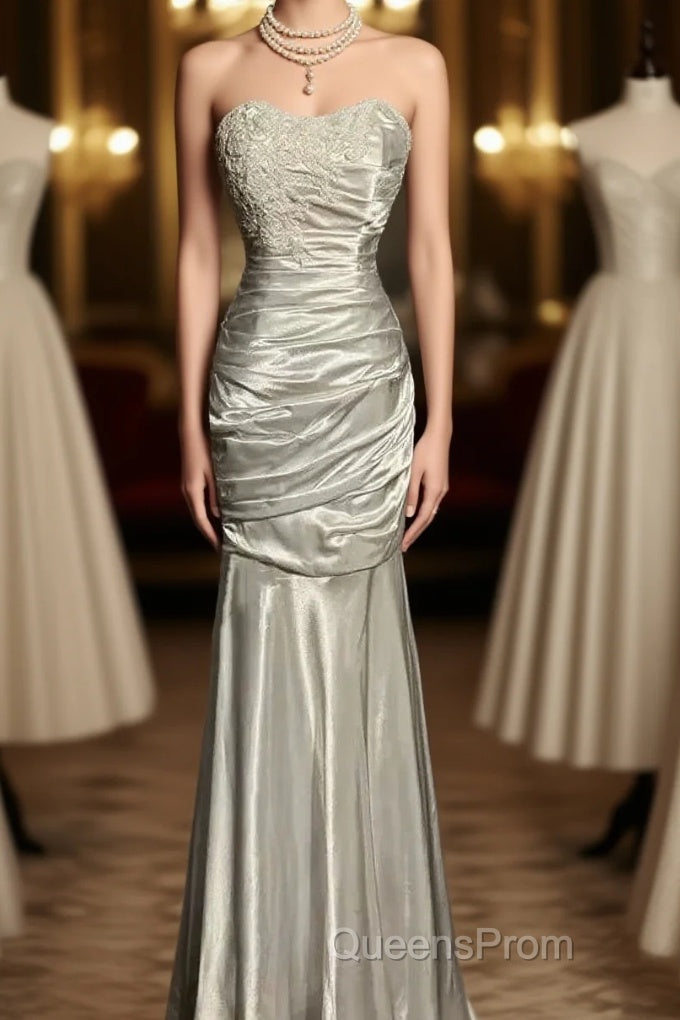 Classy Mermaid Sweetheart Lace Ivory Long Evening Gowns Evening Prom Dress Main image