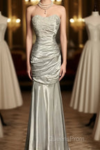 Classy Mermaid Sweetheart Lace Ivory Long Evening Gowns Evening Prom Dress
