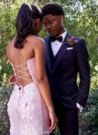 Classy Mermaid Sweetheart Lilac Sequin Slit Long Classy Evening Dress Classy Prom Dress