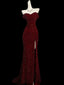 Classy Mermaid Sweetheart Red Slit Sequin Long Classy Evening Gowns Classy Prom Dress