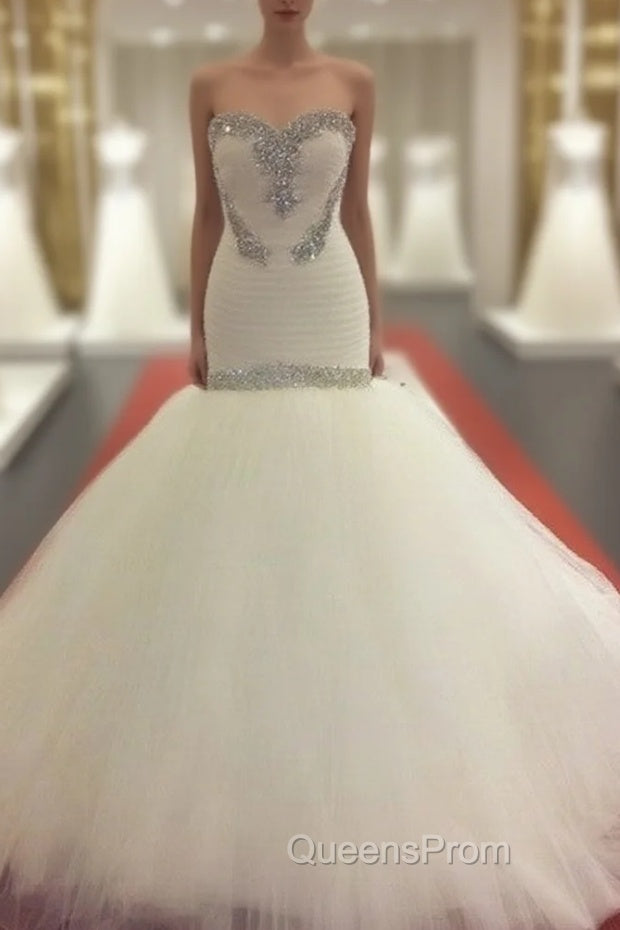 Crystal Beaded Sweetheart Corset Mermaid Wedding Dress Main image
