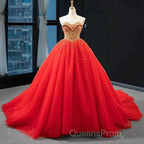 Crystals Sequined Navy Blue Quinceanera Dress Ball Gown Wedding Dress