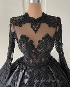 Custom Black African Wedding Gown, Satin Black Wedding Dress, African Evening Evening Prom Dress