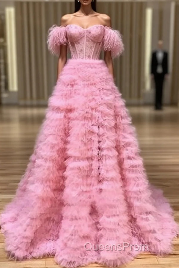 Customize Pink Evening Prom Dress