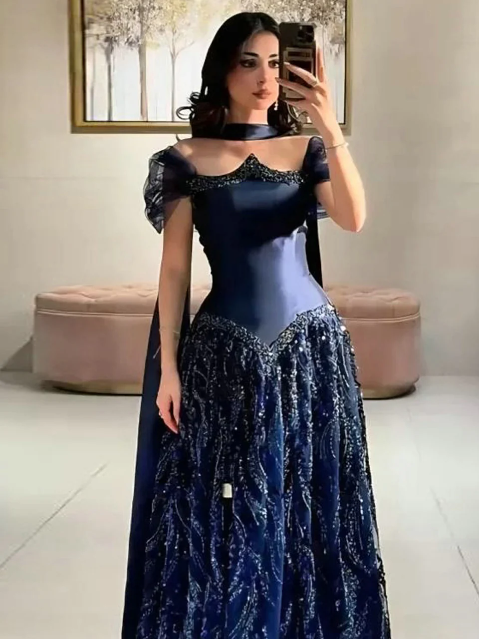 Customized Special Occasion Dress Long Sequins Classy Prom Dress Luxury Dress Sharon Happy Classy Evening Dress