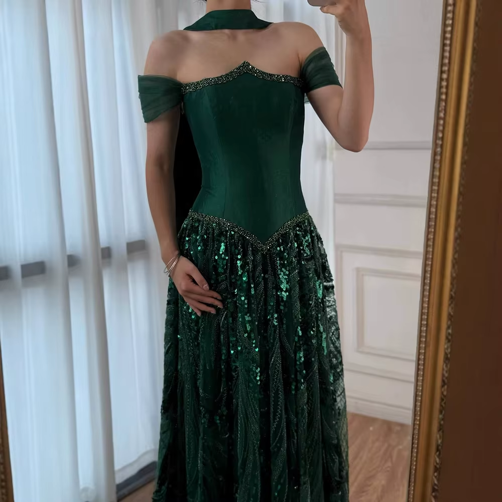 Customized Special Occasion Dress Long Sequins Classy Prom Dress Luxury Dress Sharon Happy Classy Evening Dress