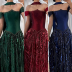 Customized Special Occasion Dress Long Sequins Classy Prom Dress Luxury Dress Sharon Happy Classy Evening Dress