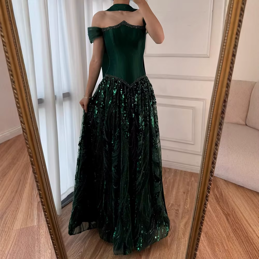 Customized Special Occasion Dress Long Sequins Classy Prom Dress Luxury Dress Sharon Happy Classy Evening Dress Main image