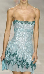 Cute A Line Spaghetti Straps Blue Sequin Mini Short Classy 8Th Grade Homecoming Dress Summer Middle School Hoco Dress Homecoming Outfits 20Th Birthday Outfit