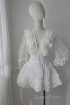 Cute A Line White Homecoming Dress 18Th Birthday Outfits