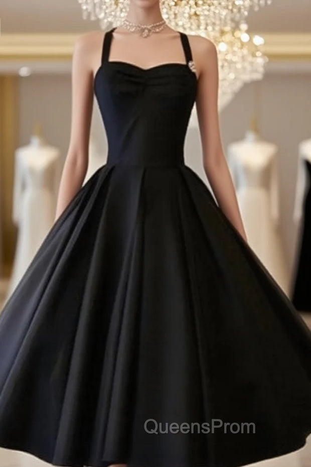 Cute Black Retro Short Evening Prom Gown, Retro Evening Prom Dress Main image