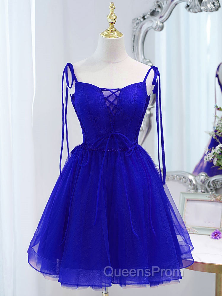 Cute Burgundy Tulle Lace Short Evening Prom Dress, Lace Burgundy Puffy Homecoming Dress