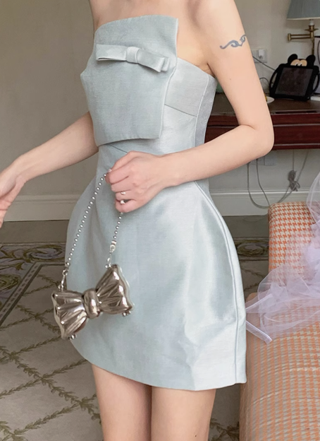 Cute Green Bandeau Waist Mini 17Th Birthday Homecoming Dress Main image