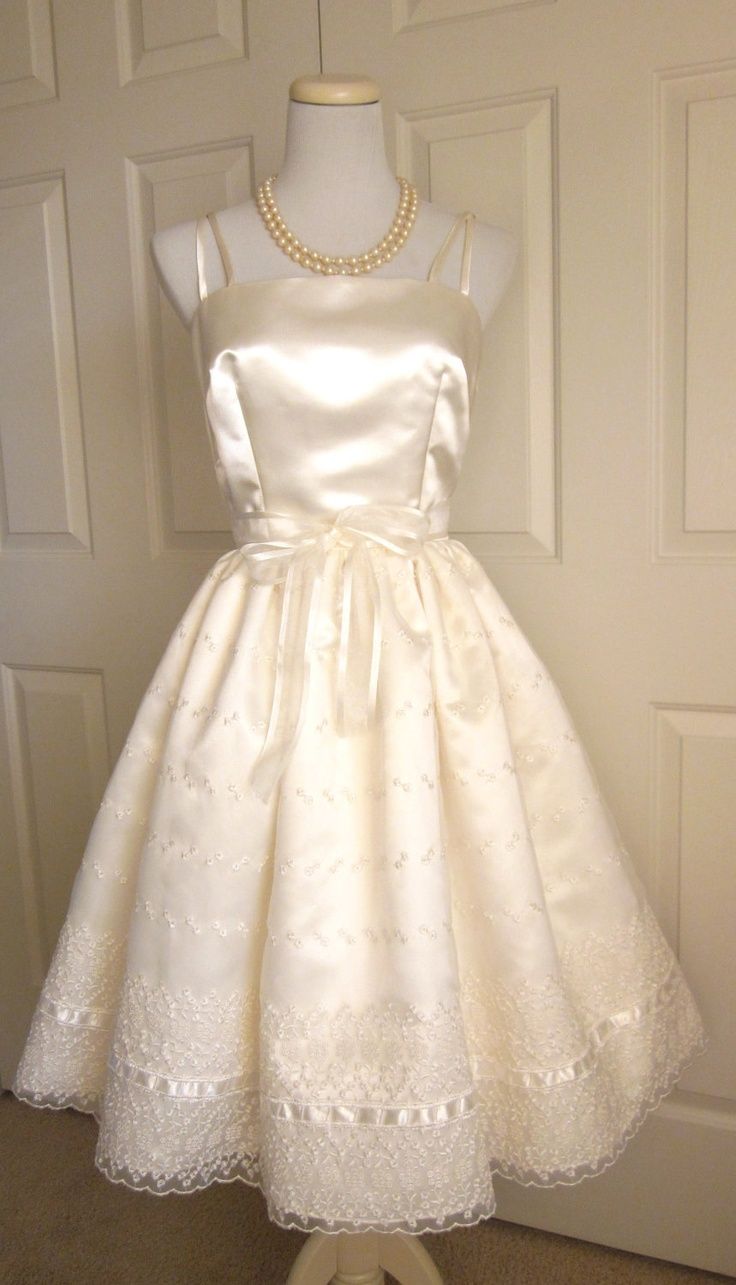 Cute Ivory Strappy Satin Lace Trim A-Line Birthday Dress Homecoming Dress Main image