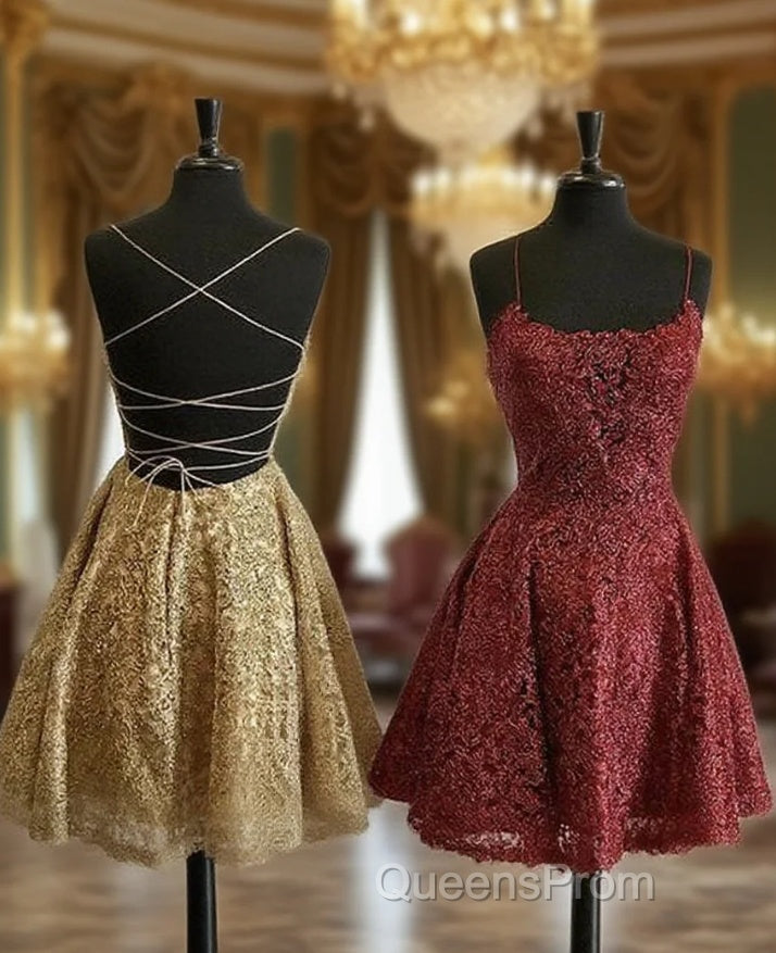 Cute Lace Short Dress Homecoming Dress