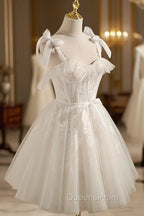 Cute Lace Short Evening Prom Dress, A-Line Homecoming Party Dress